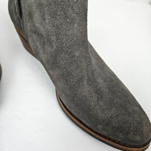 Lucky Brand Frankela Gray Suede Ankle Boot 8 - Picture 4 of 12